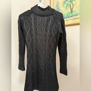 Zara Long Sleeve BODYCON Cable Knit Dress. Size Small.